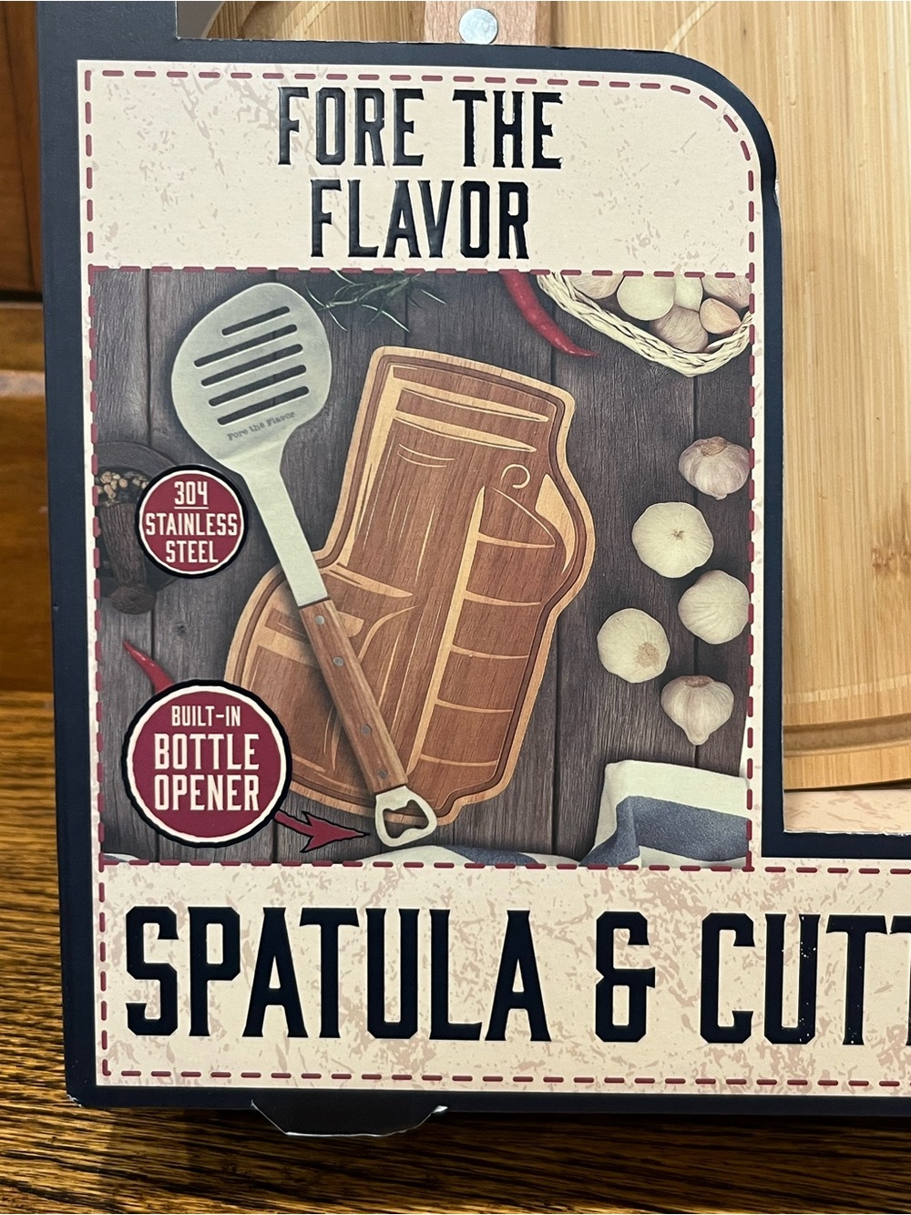 Grill Golf Gift Set “Fore the Flavor” Spatula & Wooden Cutting Board Set NEW! - Picture 2 of 4